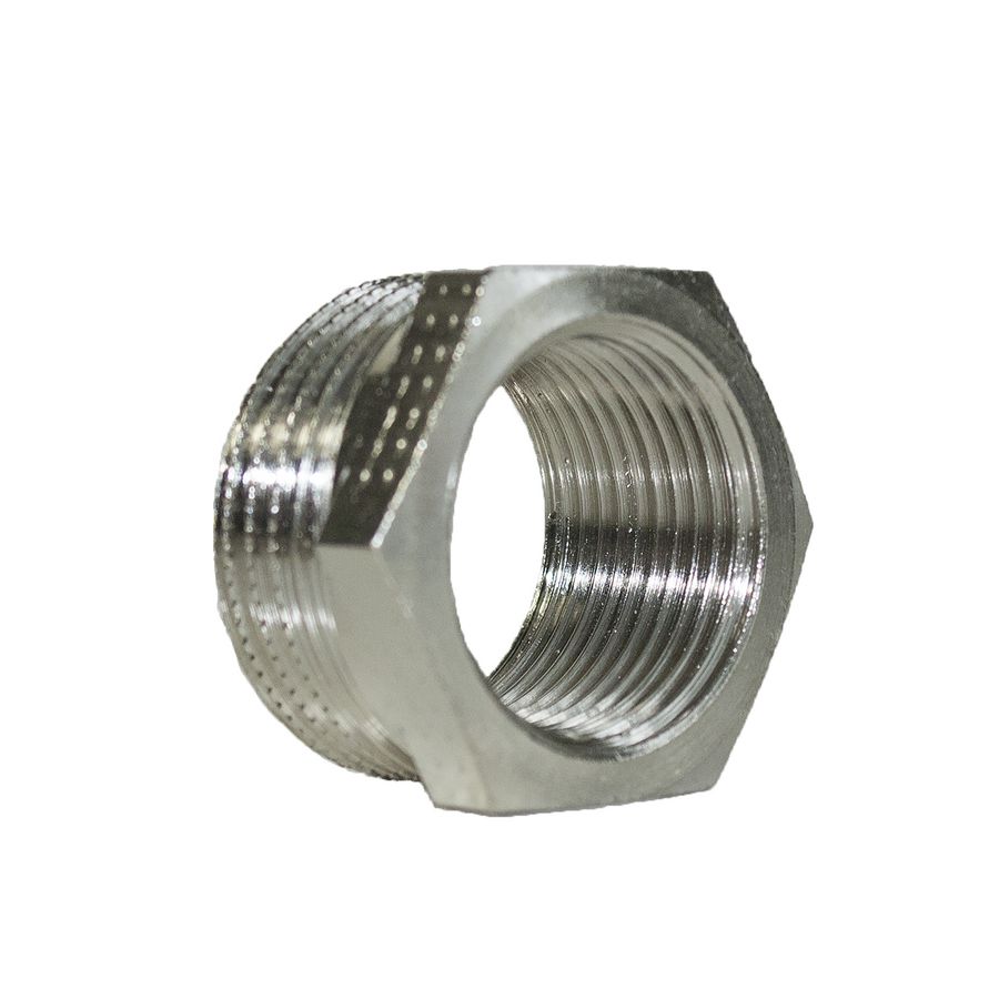 Pro Verloopring 1" BUI x 3/4" BIN messing vernikkeld