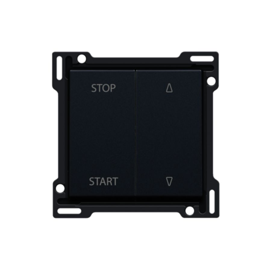 Afwerkingsset elek. gescheiden rolluikschakelaar black coat