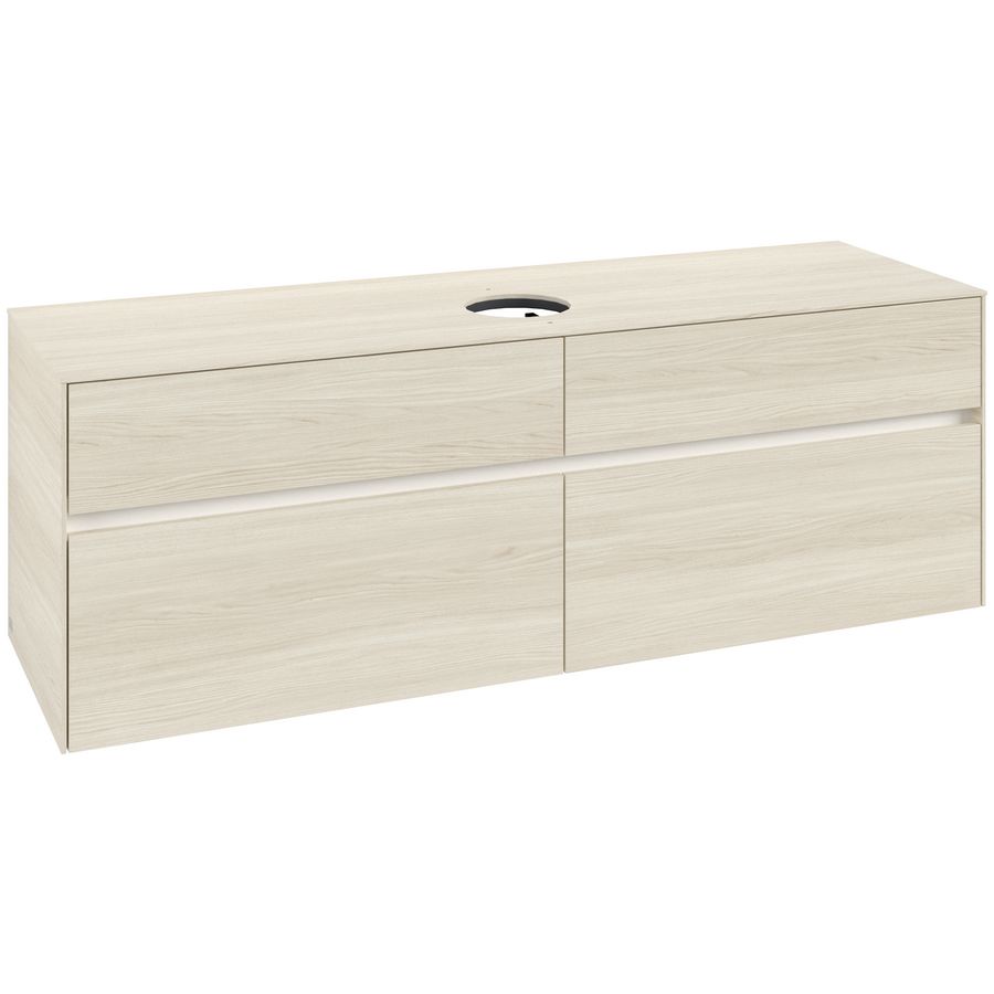Wastafelonderkast Collaro 1600x548x500mm White Oak C049B0AA