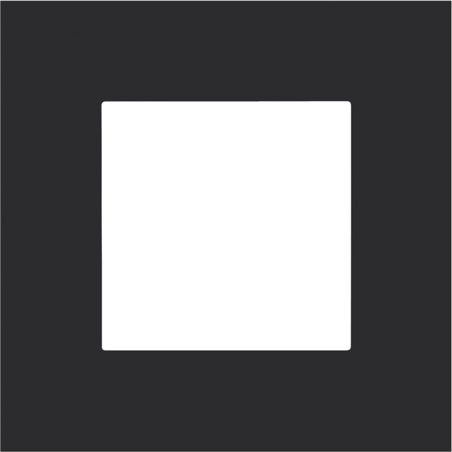 Enkelvoudige afdekplaat Pure steel black