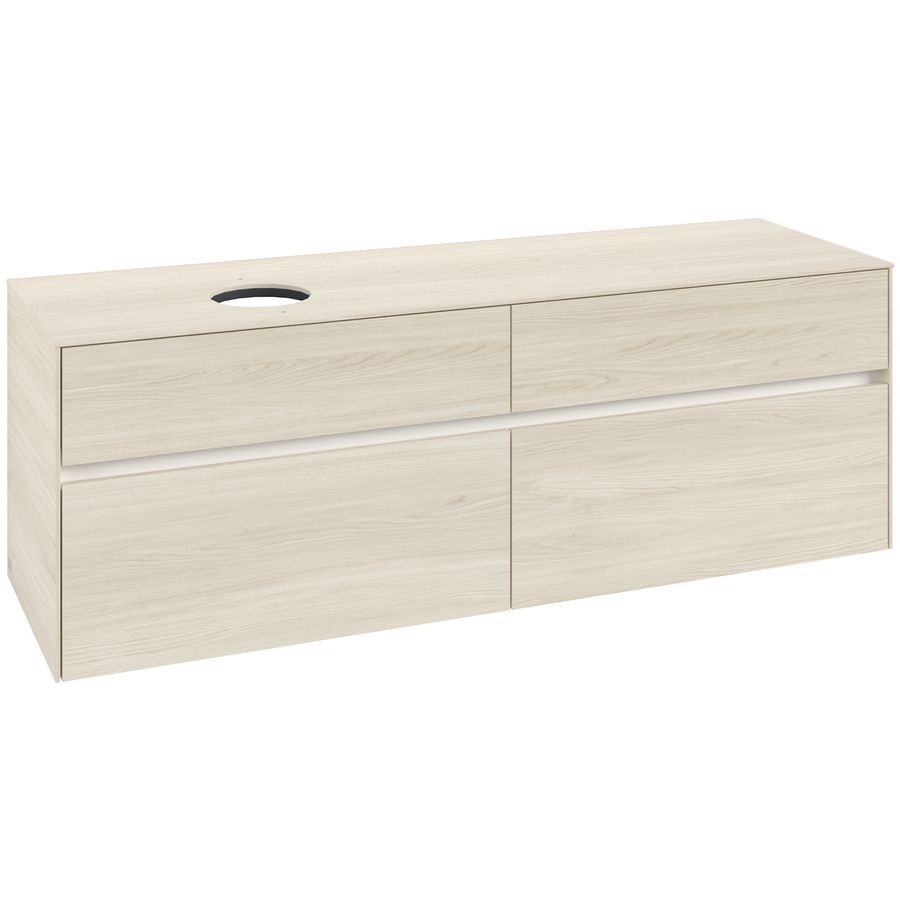 Wastafelonderkast Collaro 1600x548x500mm White Oak C05000AA
