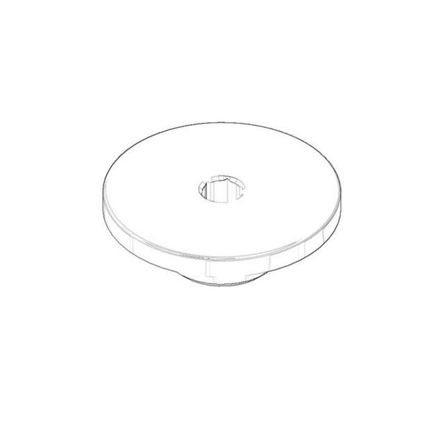 Afdekplaat 32x11mm Dark Platinum gebors.