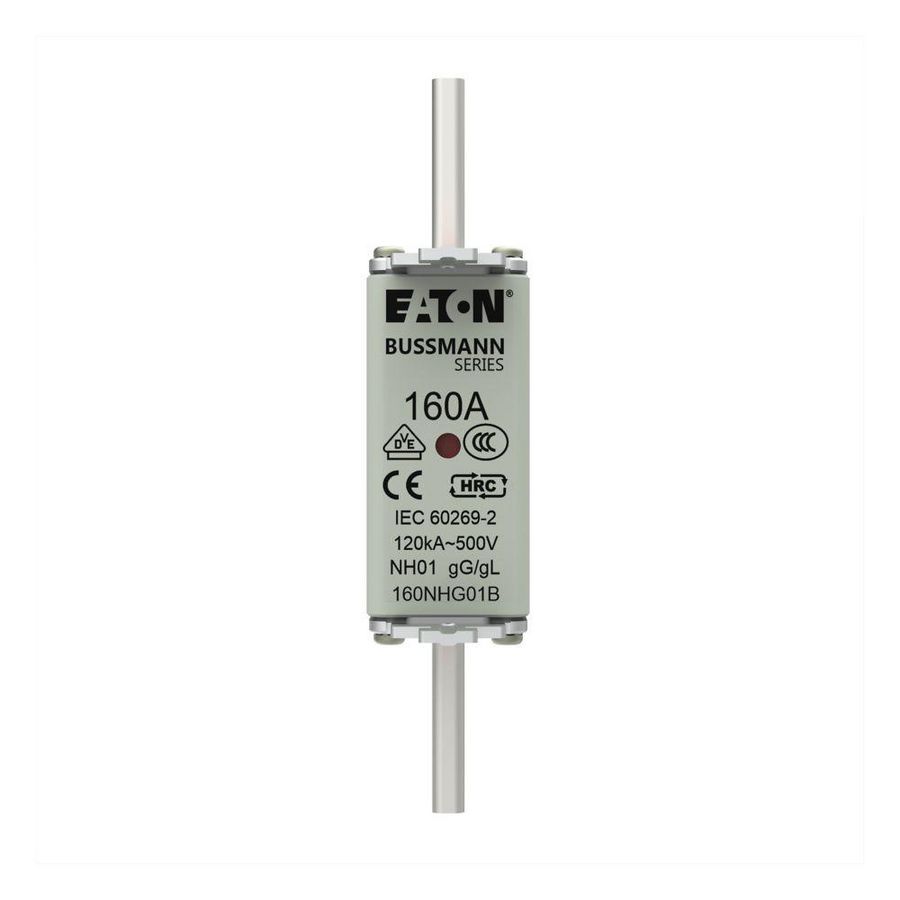 Zekering laagsp. 160A AC 500V NH01 gL/gG dubbele mel VVE=3