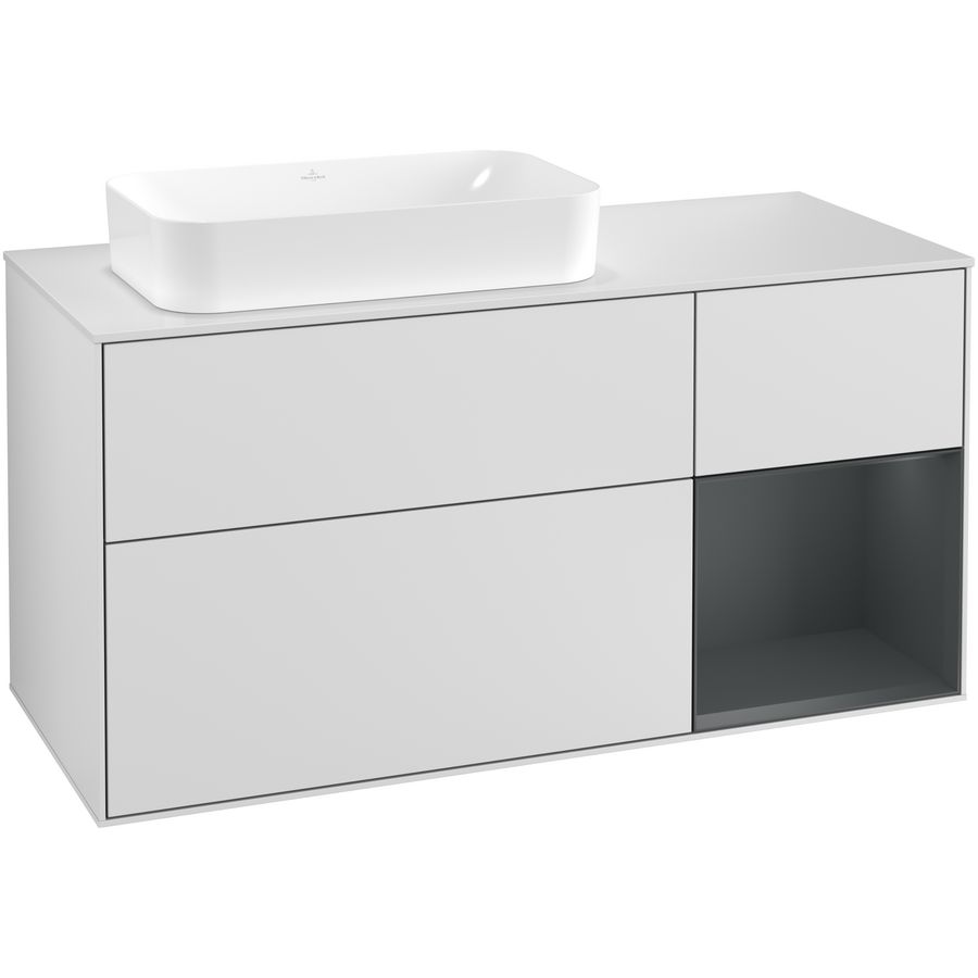 Wastafelonderkast Finion 1200x603x501mm White Matt Lacquer G281HGMT