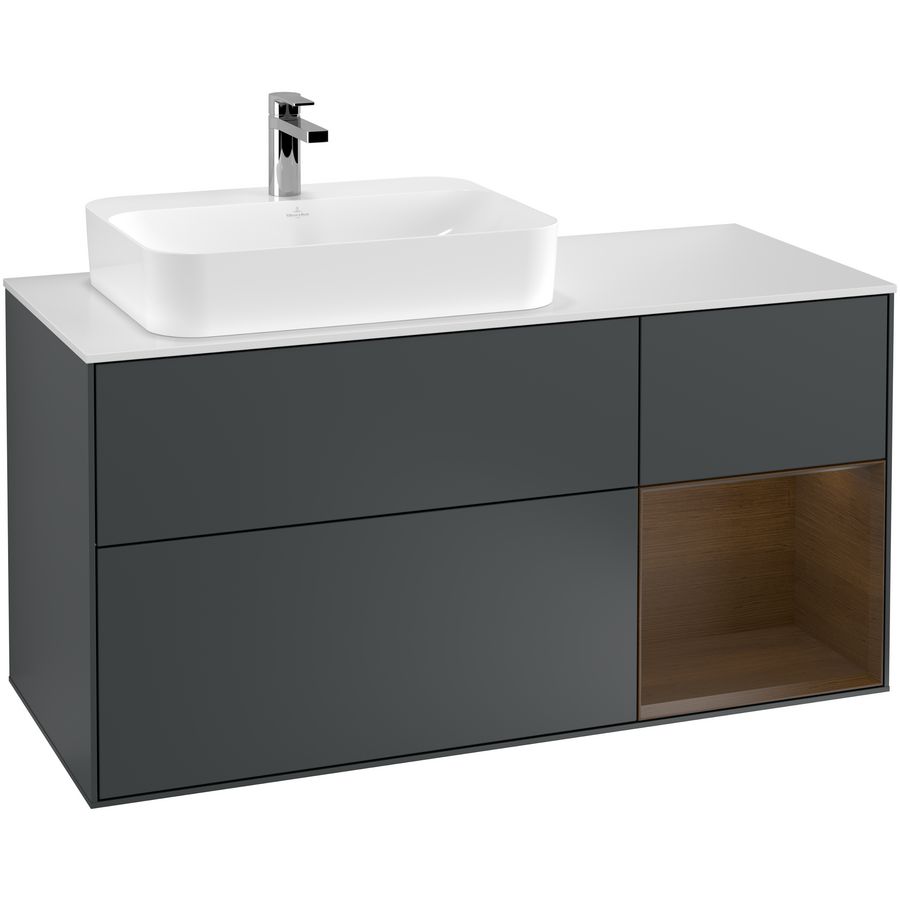 Wastafelonderkast Finion 1200x603x501mm Mid.Blue Matt Lacquer G401GNHG