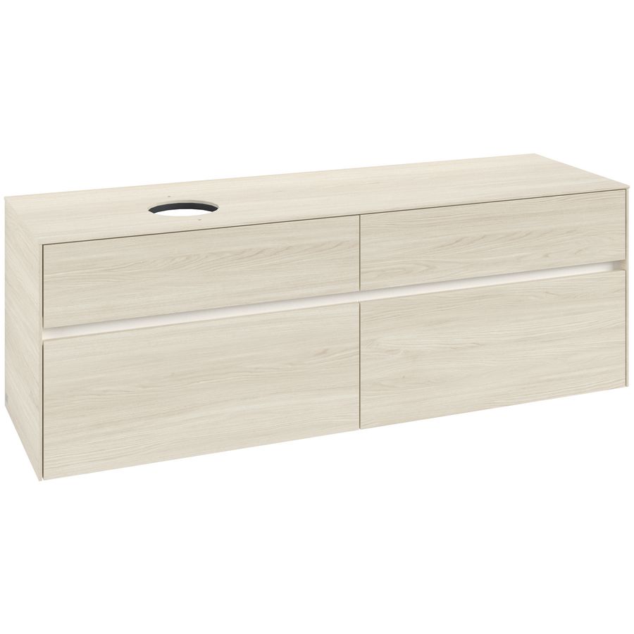 Wastafelonderkast Collaro 1600x548x500mm White Oak C050B0AA