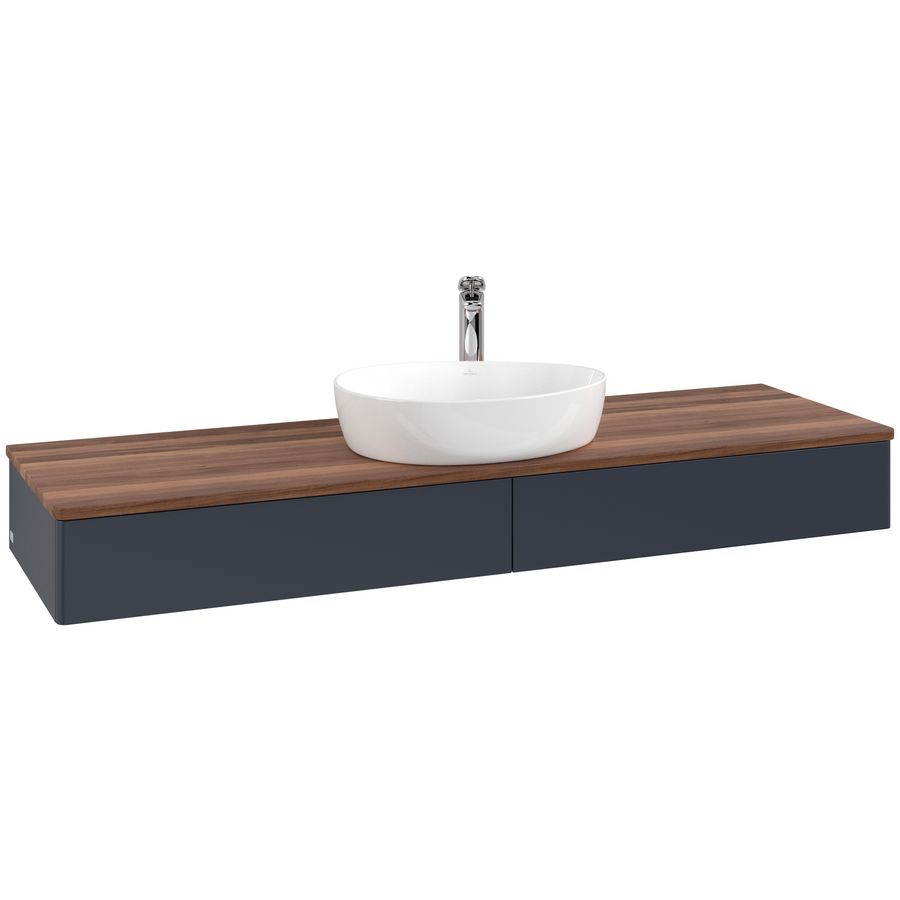 Wastafelonderkast Antao 1600x190x500mm Mid.Blue Matt Lacquer K14052HG