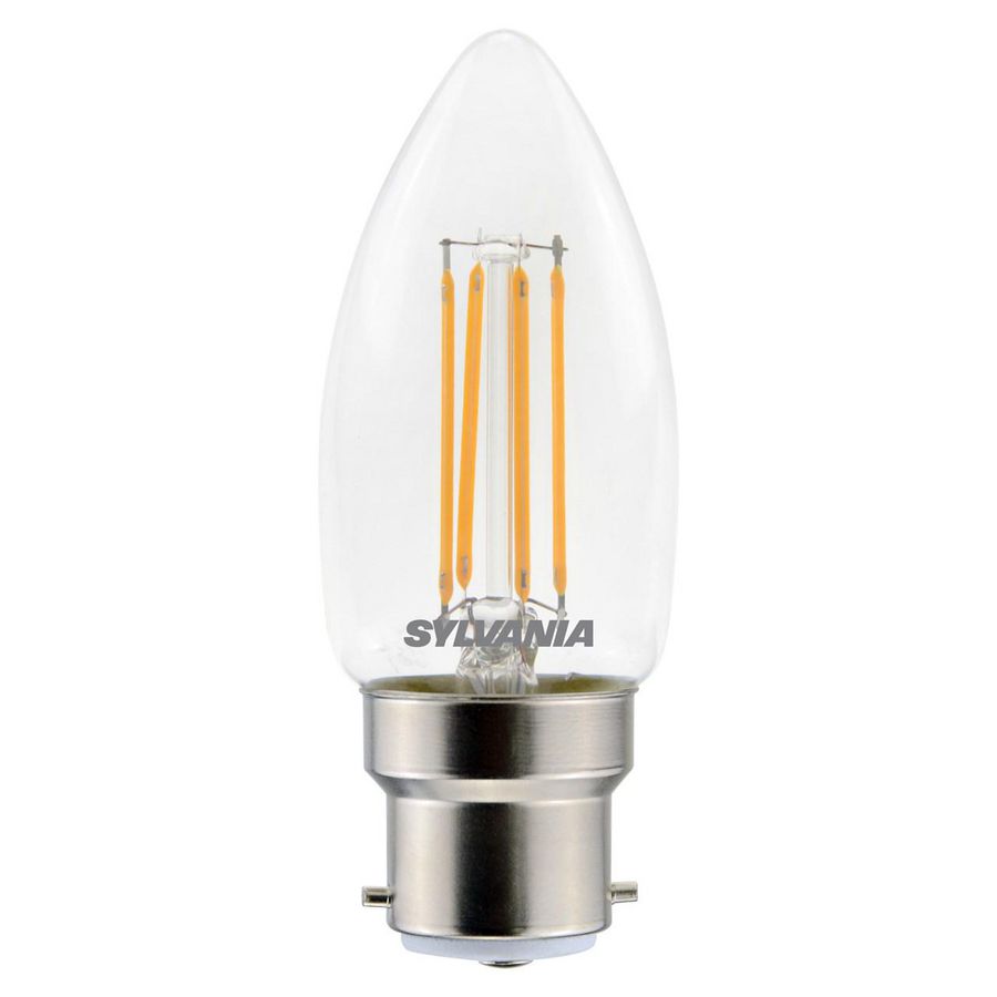 LED-lamp Toledo retro candle CL dim 470lm 827 B22 VVE=6
