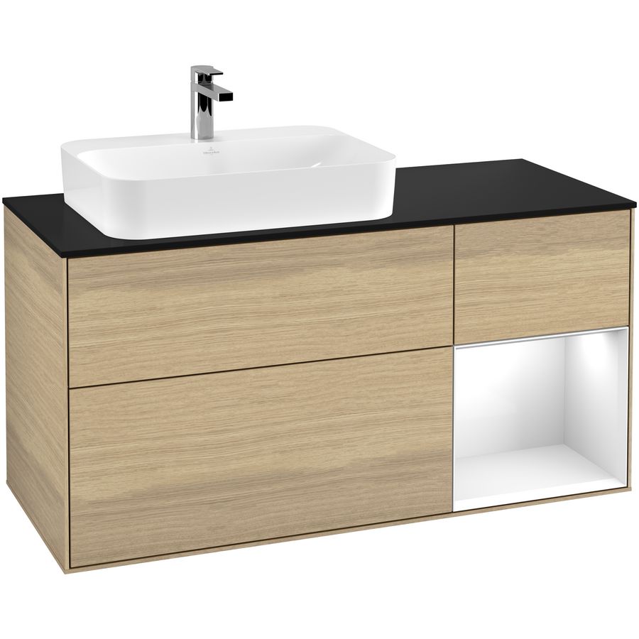 Wastafelonderkast Finion 1200x603x501mm Oak Veneer G402GFPC