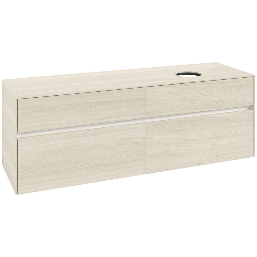 Wastafelonderkast Collaro 1600x548x500mm White Oak C05100AA