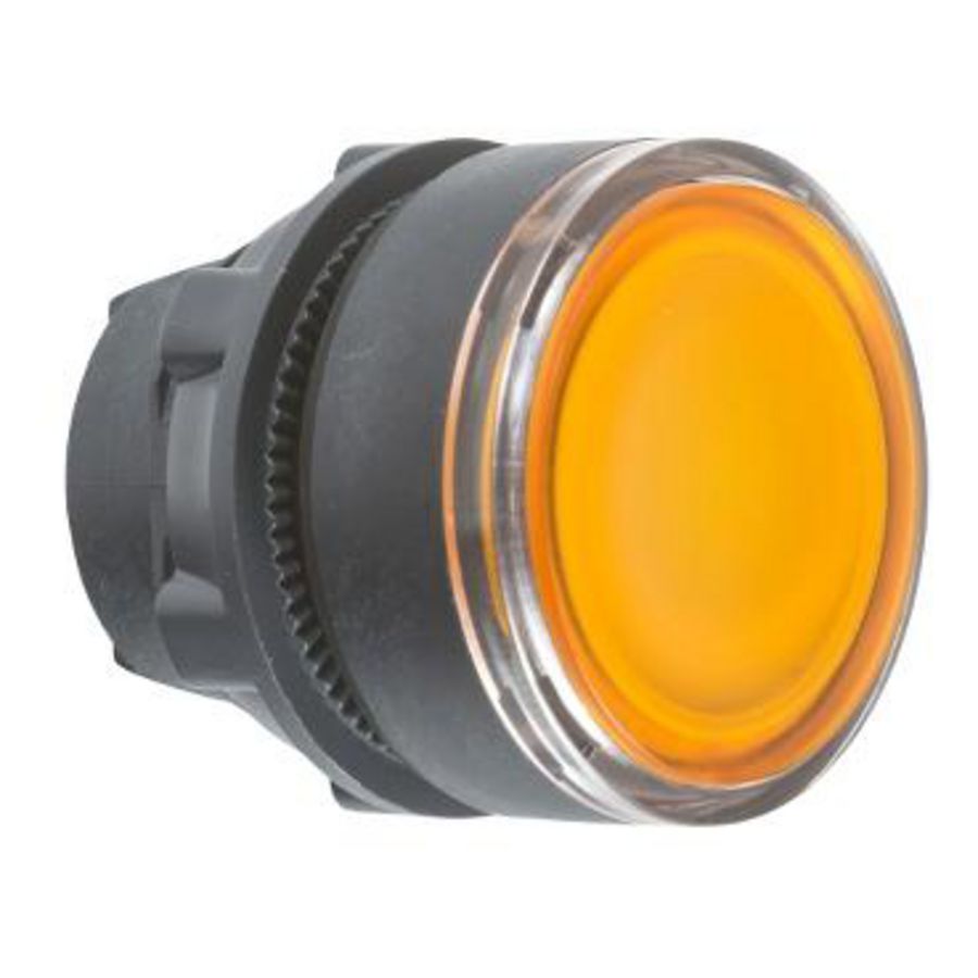 Kop drukknop Verlicht Verzonken BA9S 22mm Geel Harmony XB5