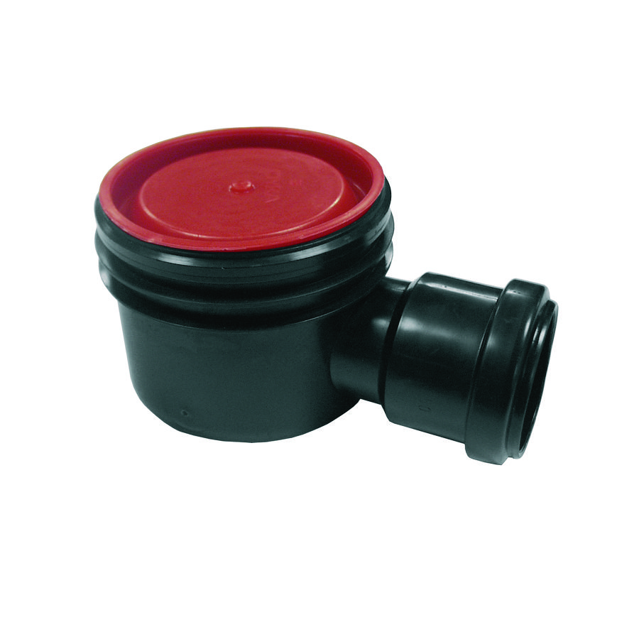 Puthuis hoog 80mm zijuitlaat zwart PP mof 50mm FLEXDRAIN excl. stankslot excl. manchet