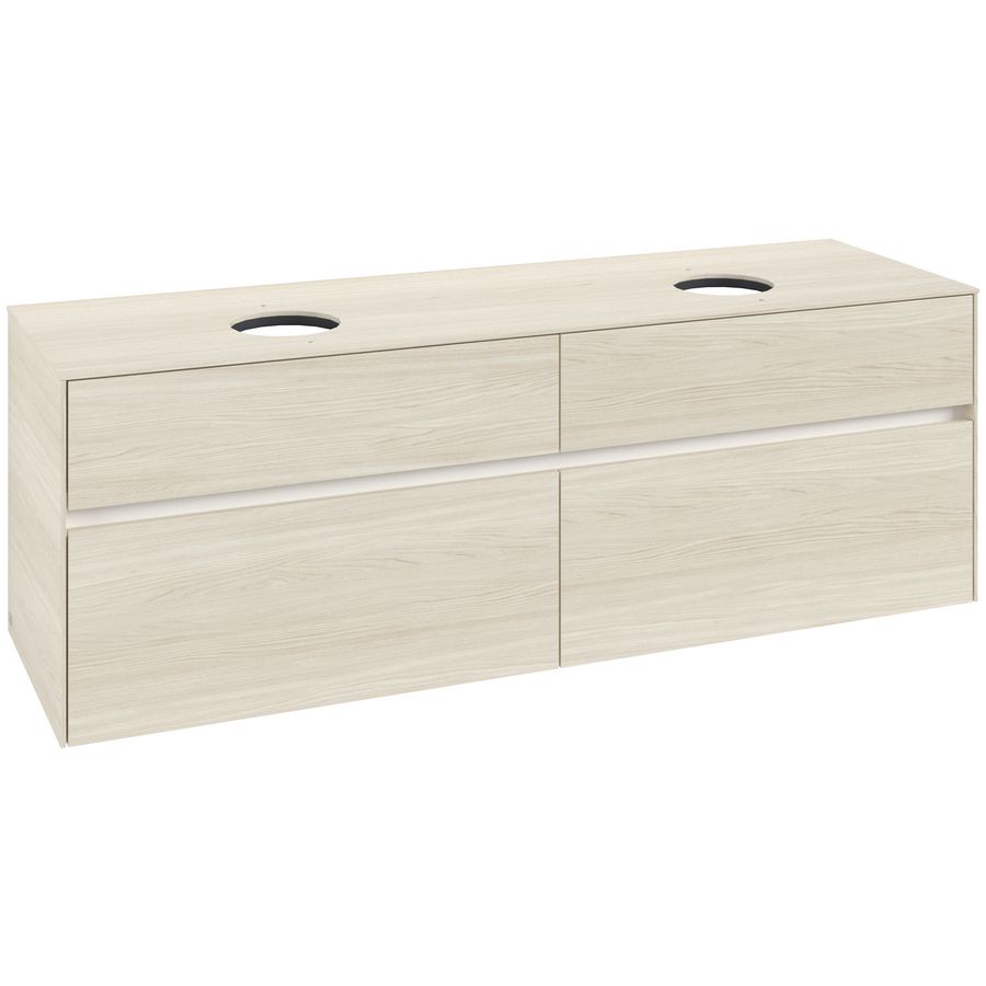 Wastafelonderkast Collaro 1600x548x500mm White Oak C05200AA