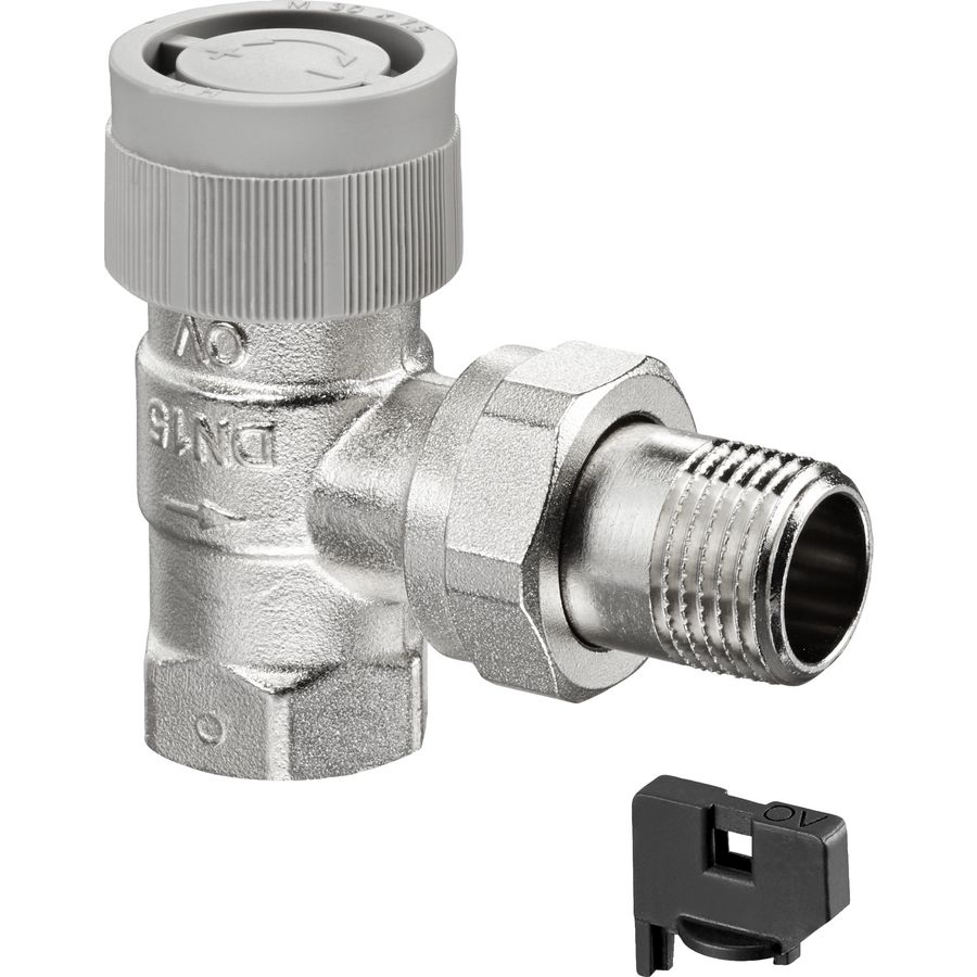 Afsluiter thermostatisch dynamisch AQ haaks 3/8" met vuilfilter