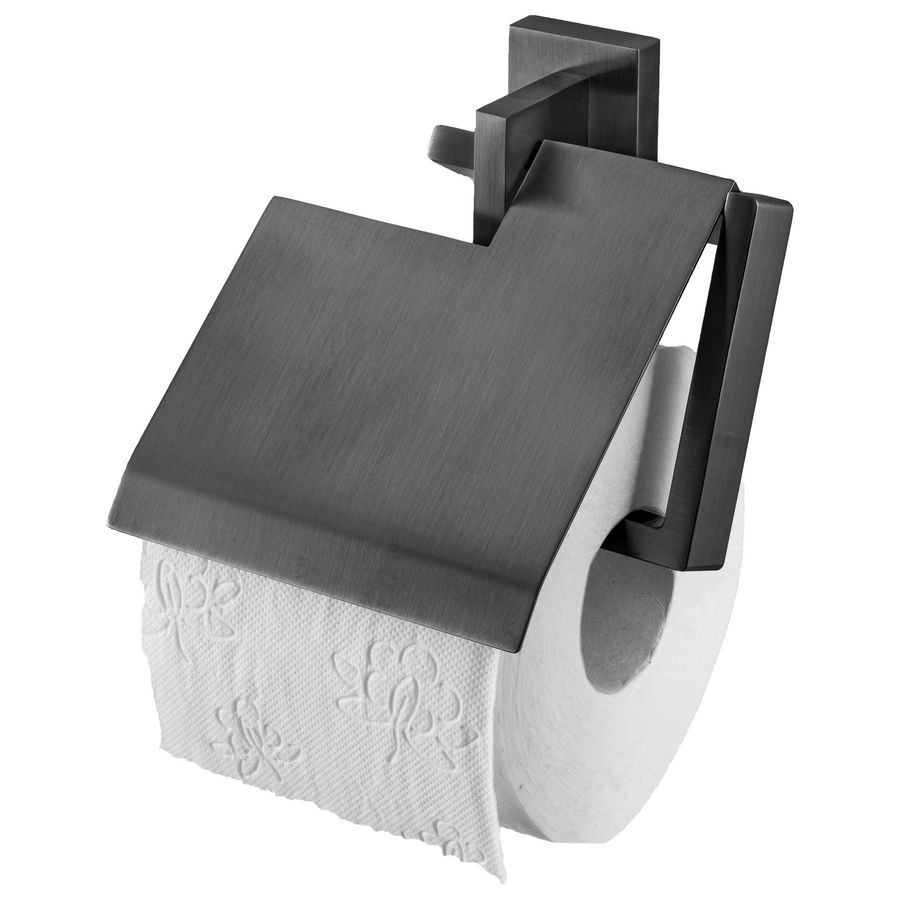 Closetrolhouder met klep grafiet EDGE
