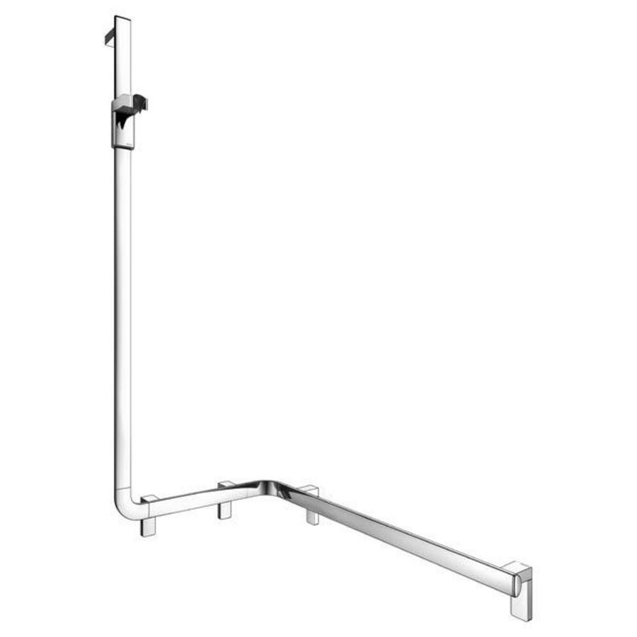 Douchegreep met douchestang links 850/531/1301mm verchrd