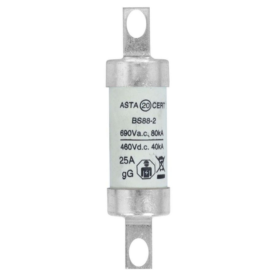 Zekering laagsp. 25A AC 660V DC 250V BS88/A2 22x82 VVE=20
