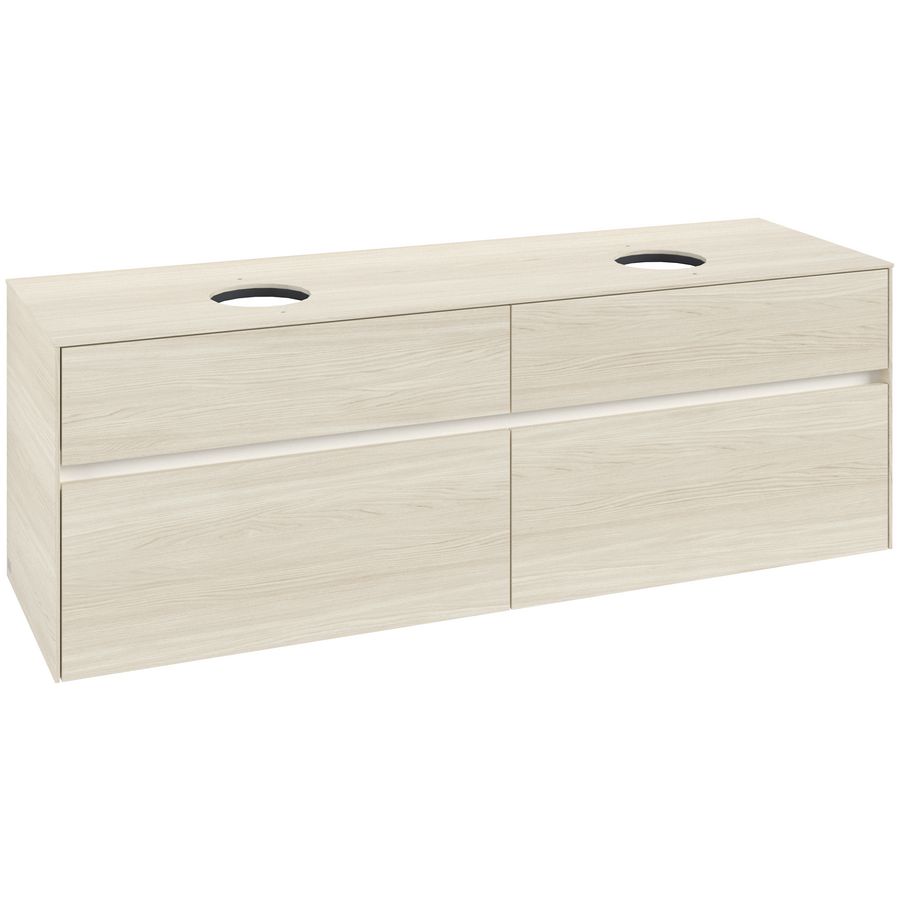 Wastafelonderkast Collaro 1600x548x500mm White Oak C052B0AA