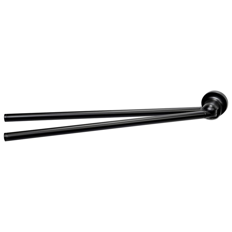 Dubbele handdoekhouder draaibaar zwart 43cm ASPEN