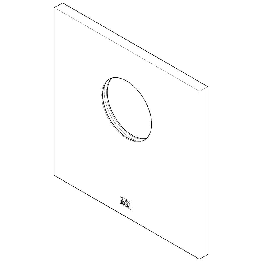 XSTREAM Rozet v. douche 154x154x9,5mm Platina gebors.