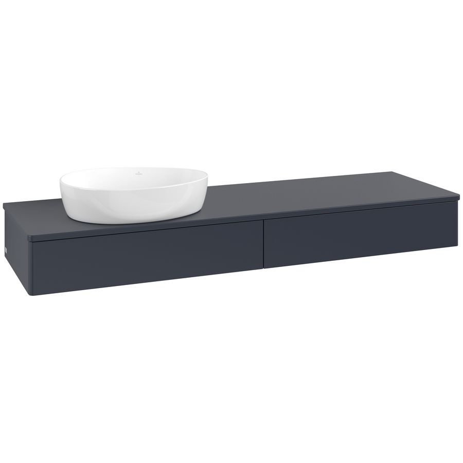 Wastafelonderkast Antao 1600x190x500mm Mid.Blue Matt Lacquer K15010HG