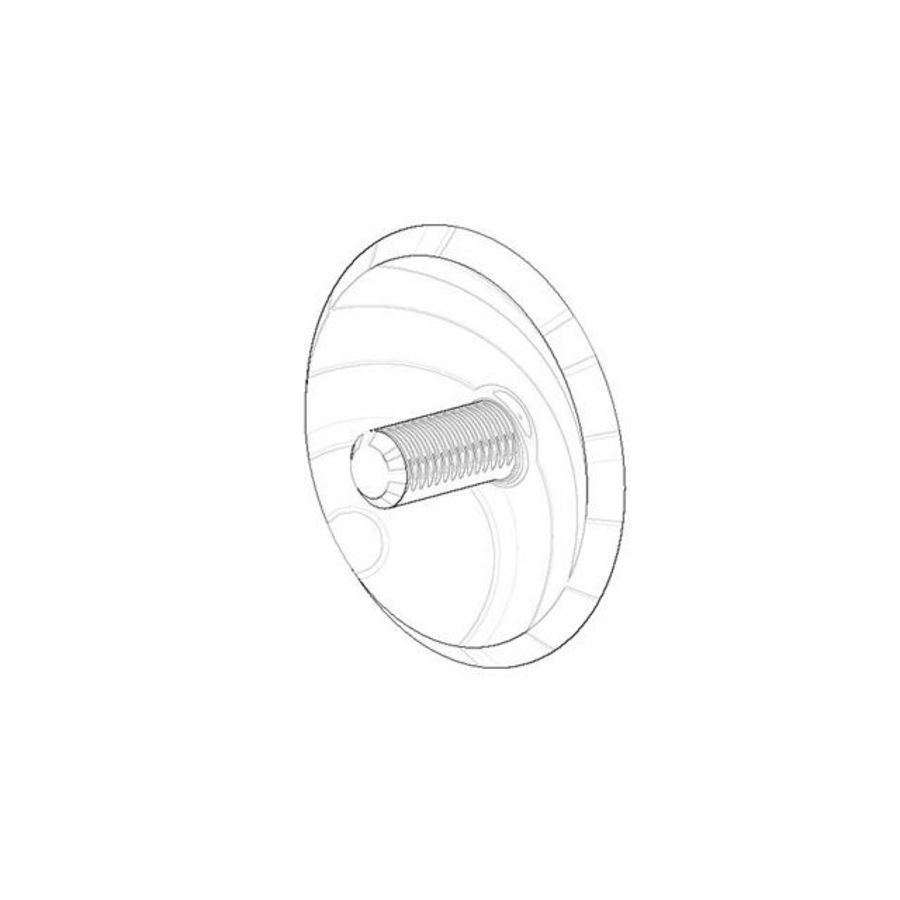 Afdekplaat 18x9mm Dark Platinum gebors.