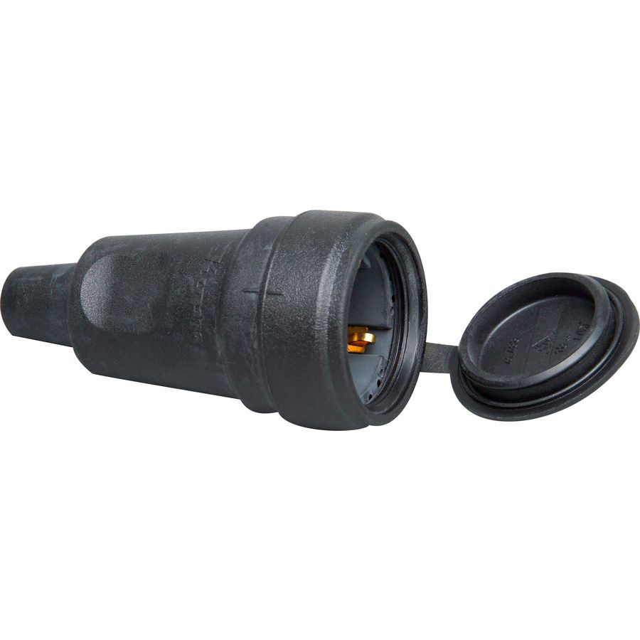 Contrastekker RA rubber deksel IP44 zwart VVE=10
