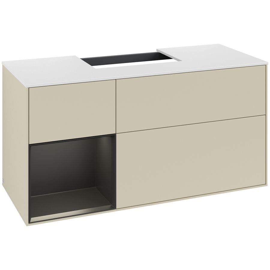 Wastafelonderkast Finion 1200x603x501mm S.Grey Matt Lacquer G161PDHJ