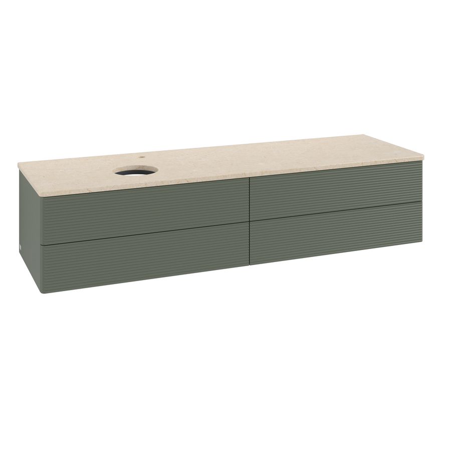 Wastafelonderkast Antao 1600x360x500mm L.Green Matt Lacquer K26153HL