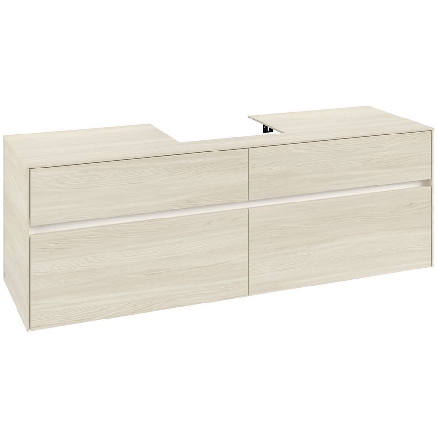 Wastafelonderkast Collaro 1600x548x500mm White Oak C077B0AA
