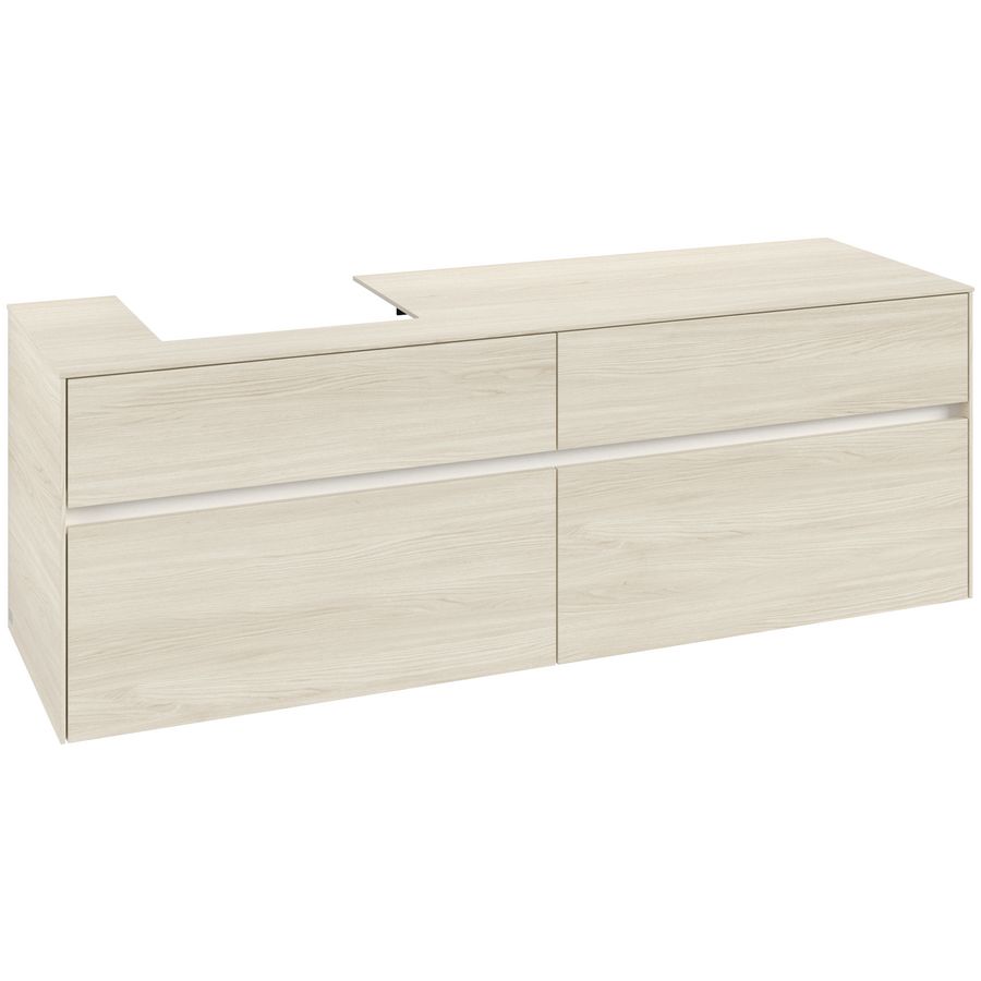 Wastafelonderkast Collaro 1600x548x500mm White Oak C07800AA