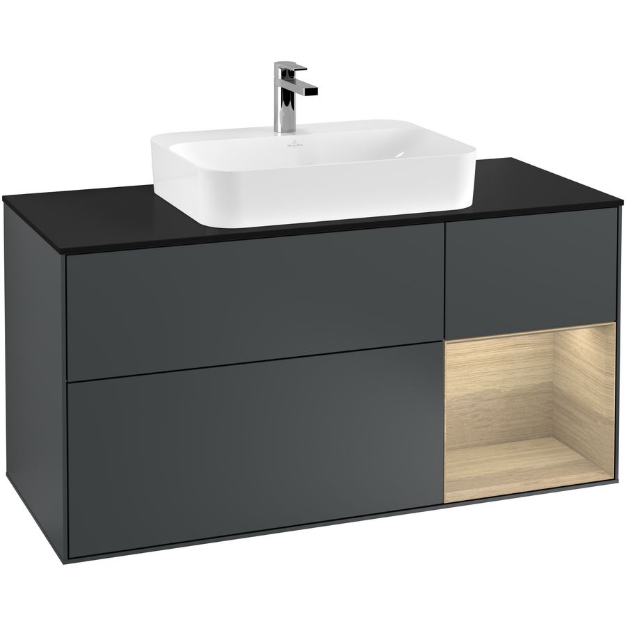 Wastafelonderkast Finion 1200x603x501mm Mid.Blue Matt Lacquer G422PCHG