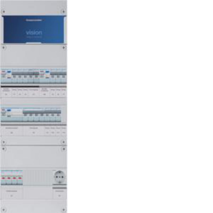 Groepenkast 9-groepenverdeler HS 3xALS 2P 30mA +F+K+W 3-fase