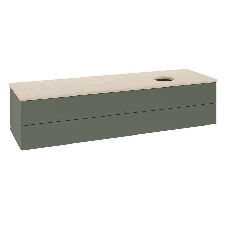 Wastafelonderkast Antao 1600x360x500mm L.Green Matt Lacquer K27013HL