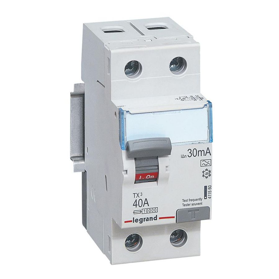 Aardlekschakelaar TX3 2-polig 40A 30mA