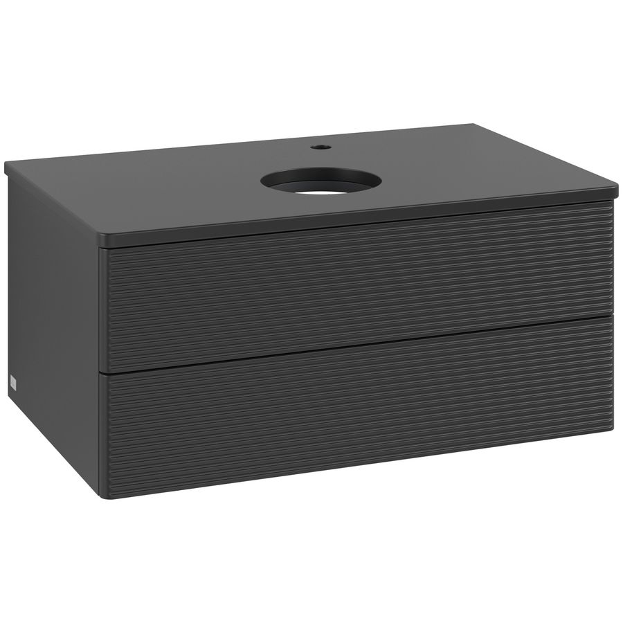 Wastafelonderkast Antao 800x360x500mm Black Matt Lacquer L19150PD