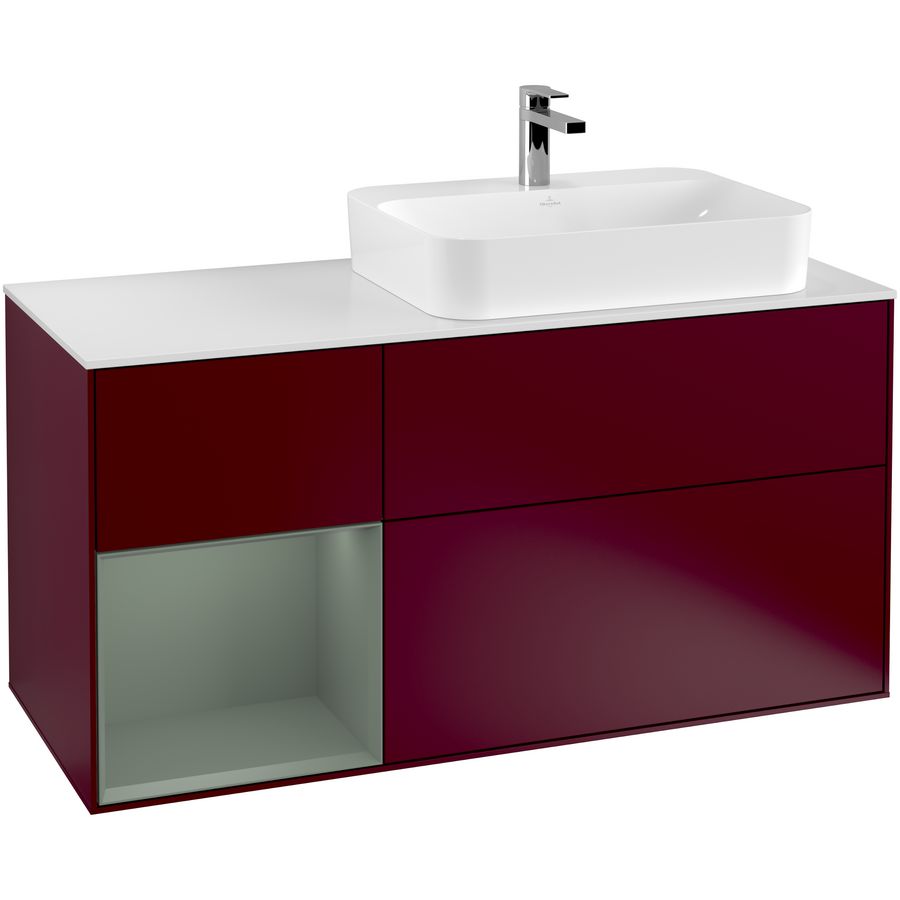 Wastafelonderkast Finion 1200x603x501mm Peony Matt Lacquer G391GMHB