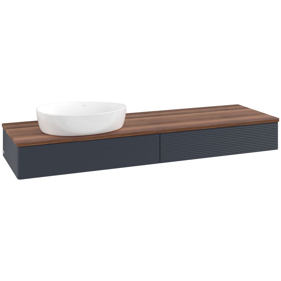 Wastafelonderkast Antao 1600x190x500mm Mid.Blue Matt Lacquer K15112HG