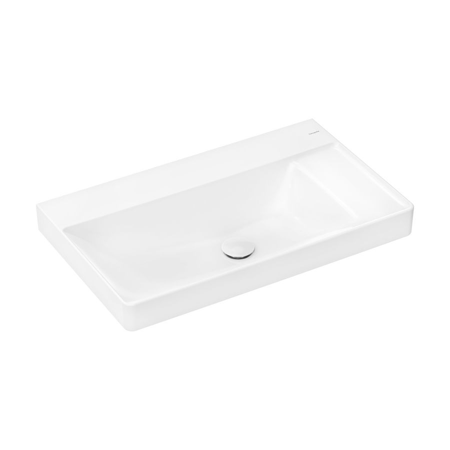 Wastafel met afleg rechts 800x480mm zonder kraangat zonder overloop SmartClean Xelu Q