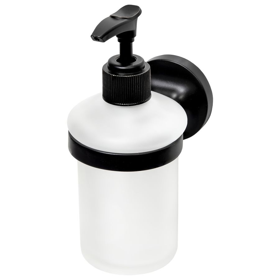 Zeepdispenser glas zwart ASPEN