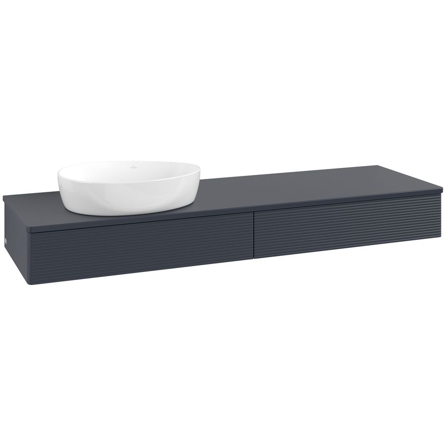 Wastafelonderkast Antao 1600x190x500mm Mid.Blue Matt Lacquer K15150HG
