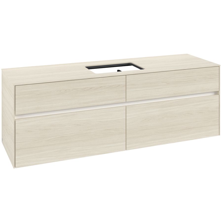 Wastafelonderkast Collaro 1600x548x500mm White Oak C12000AA
