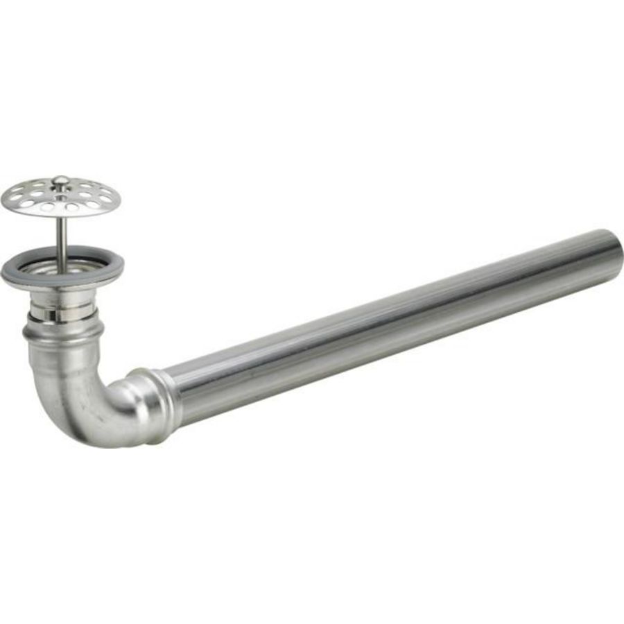 Afvoer Overloopgarnituur 63x35 chroomnikkelstaal/blank