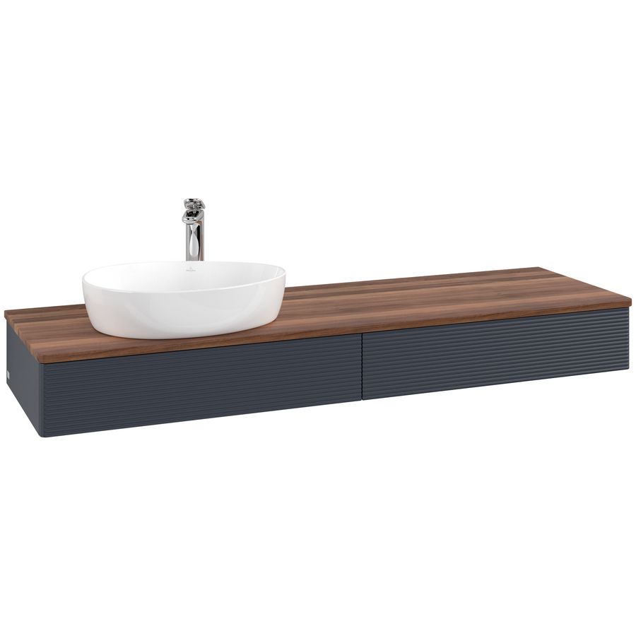Wastafelonderkast Antao 1600x190x500mm Mid.Blue Matt Lacquer K15152HG