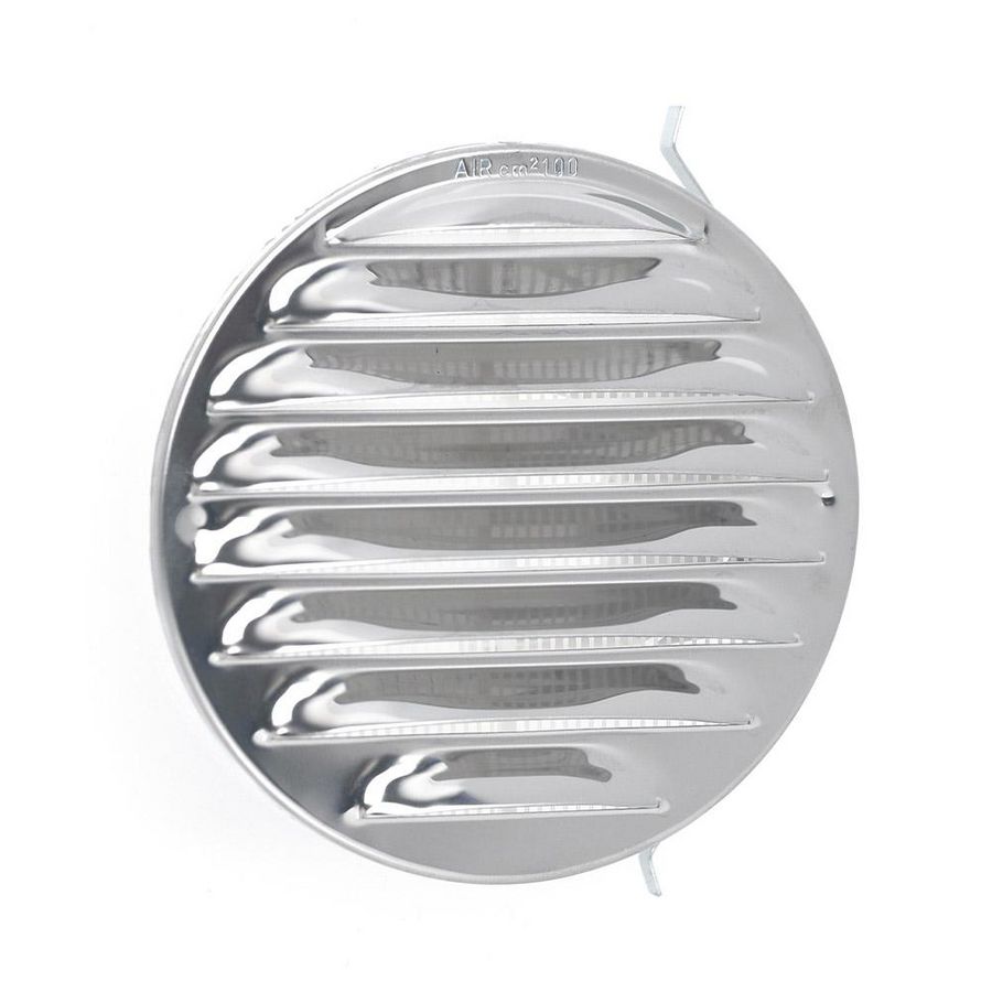 RVS schoepenrooster+bevestigingsklem Ø130mm