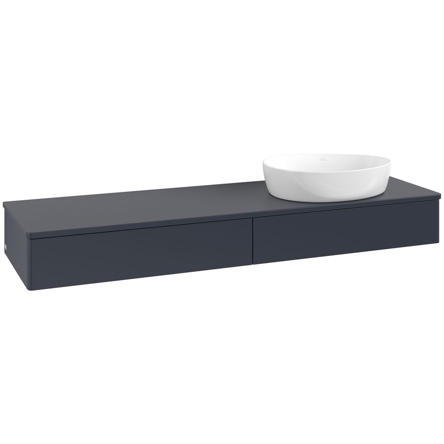 Wastafelonderkast Antao 1600x190x500mm Mid.Blue Matt Lacquer K16010HG