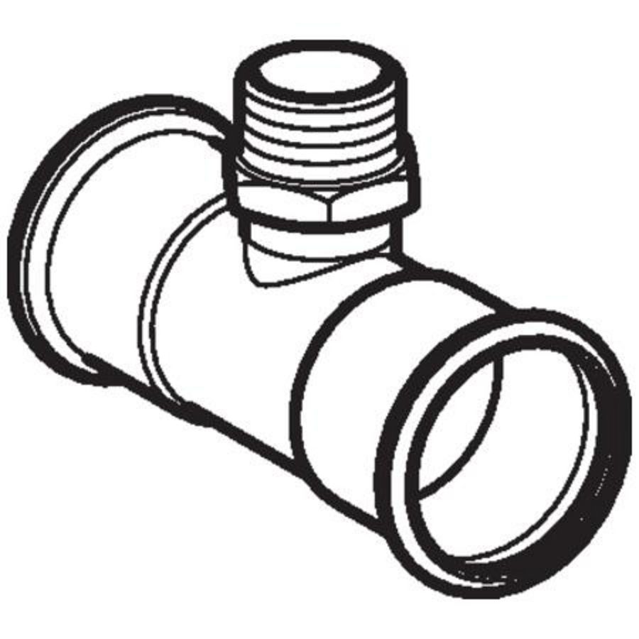 T-koppeling verlopend MAPRESS RVS 15x3/8"bt.x15mm