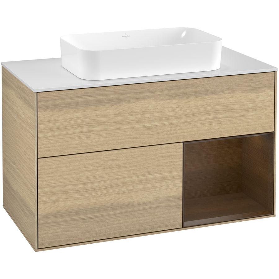 Wastafelonderkast Finion 1000x603x501mm Oak Veneer G251GNPC
