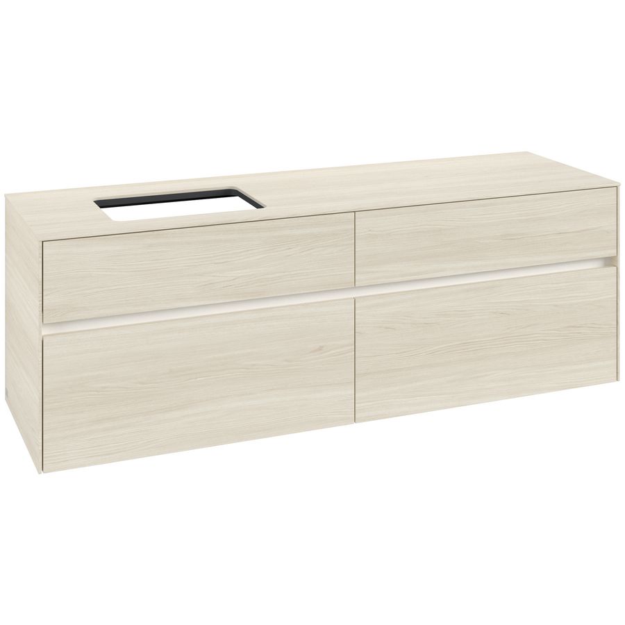 Wastafelonderkast Collaro 1600x548x500mm White Oak C121B0AA