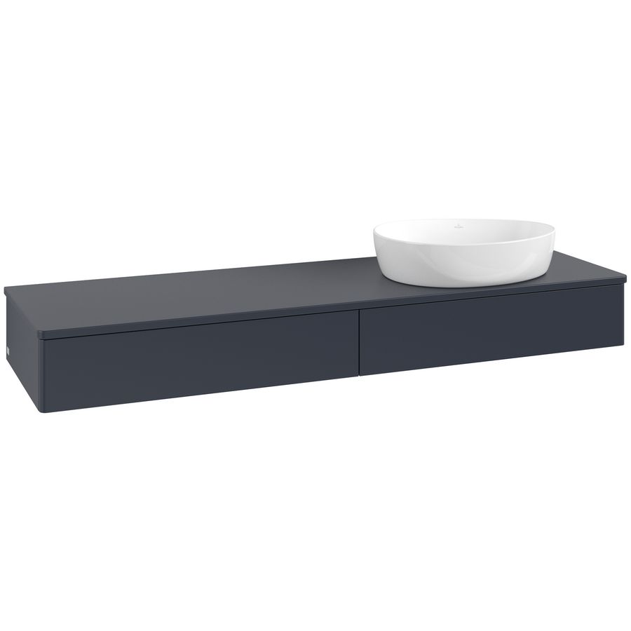 Wastafelonderkast Antao 1600x190x500mm Mid.Blue Matt Lacquer K16050HG